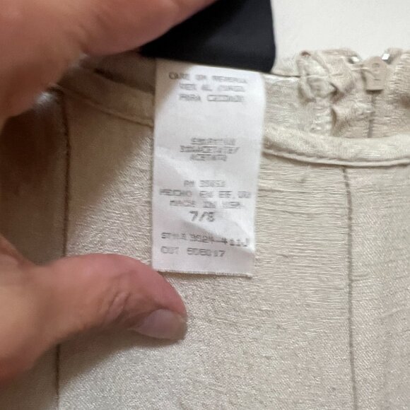 My Michelle Vintage Pants w/ Back Zipper & Raw Silk Texture  Made of Acetate 7-8 - Picture 5 of 12